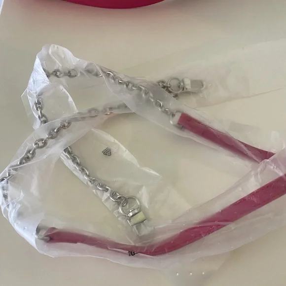 MaxMara Fuchsia Clutch with Silver Accents - Picture 9 of 9